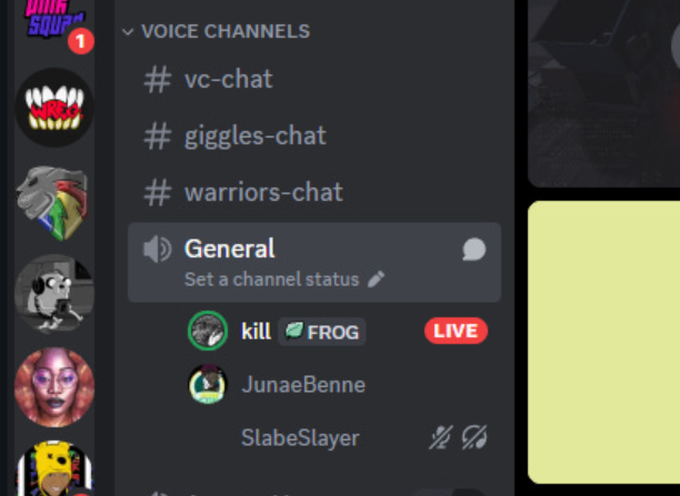 Discord voice channels