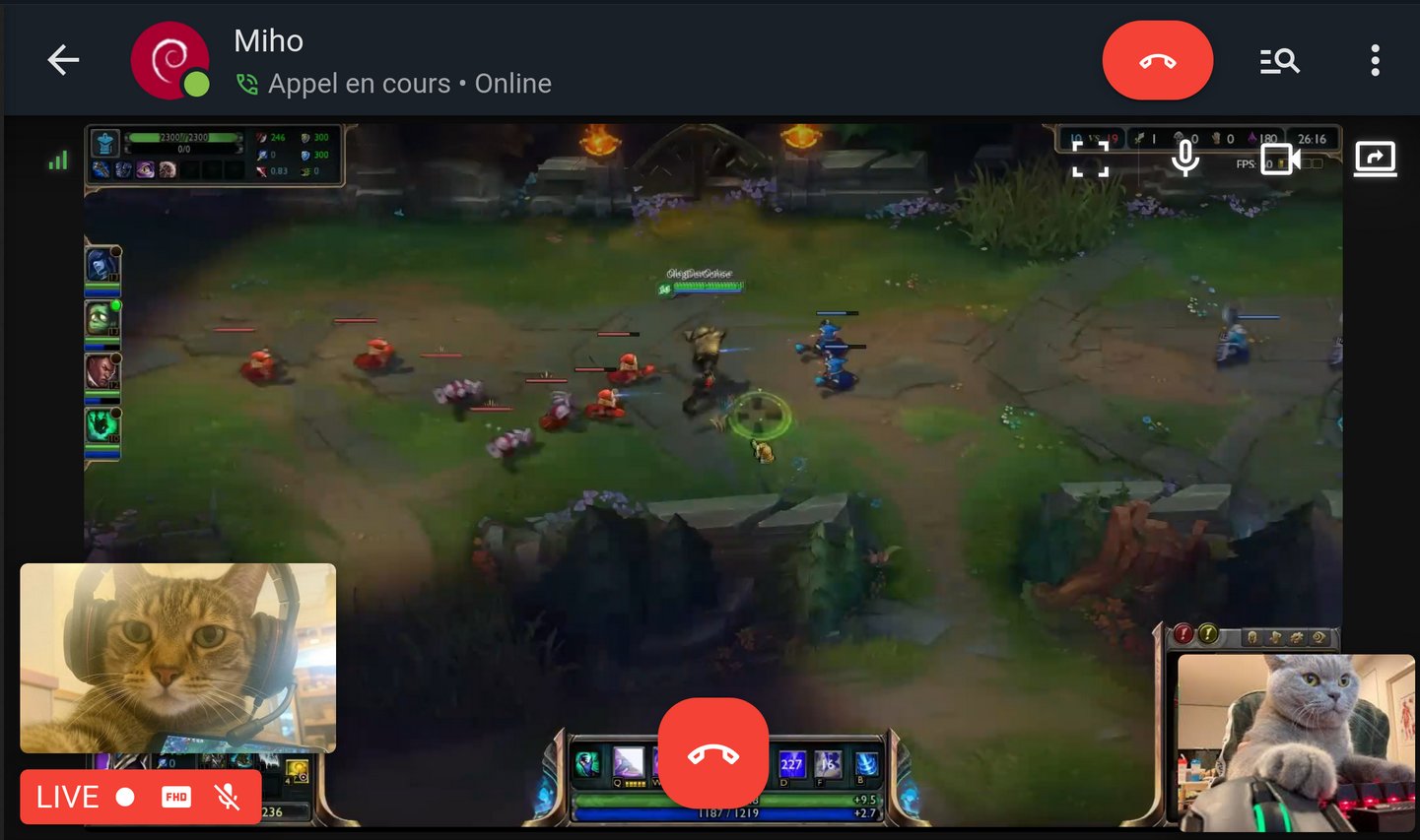 Screen sharing feature in Movim