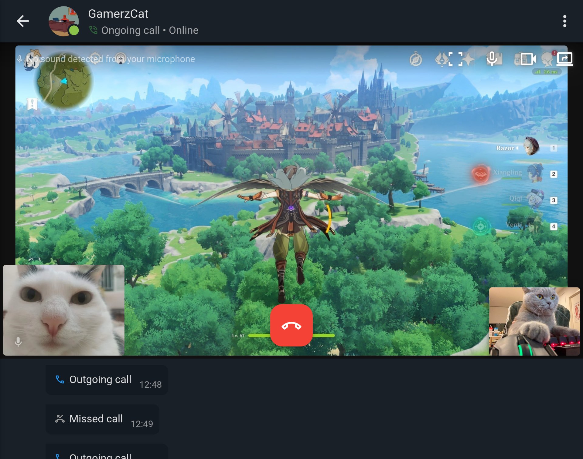 GamerzCat is showing his skill at Genshin Impact